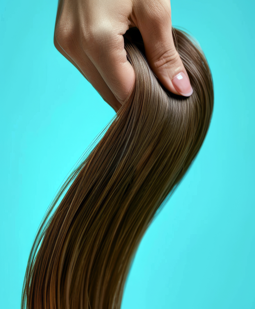 womans-hand-delicately-holds-her-long-brown-hair-showcasing-signs-dryness-damage-mint